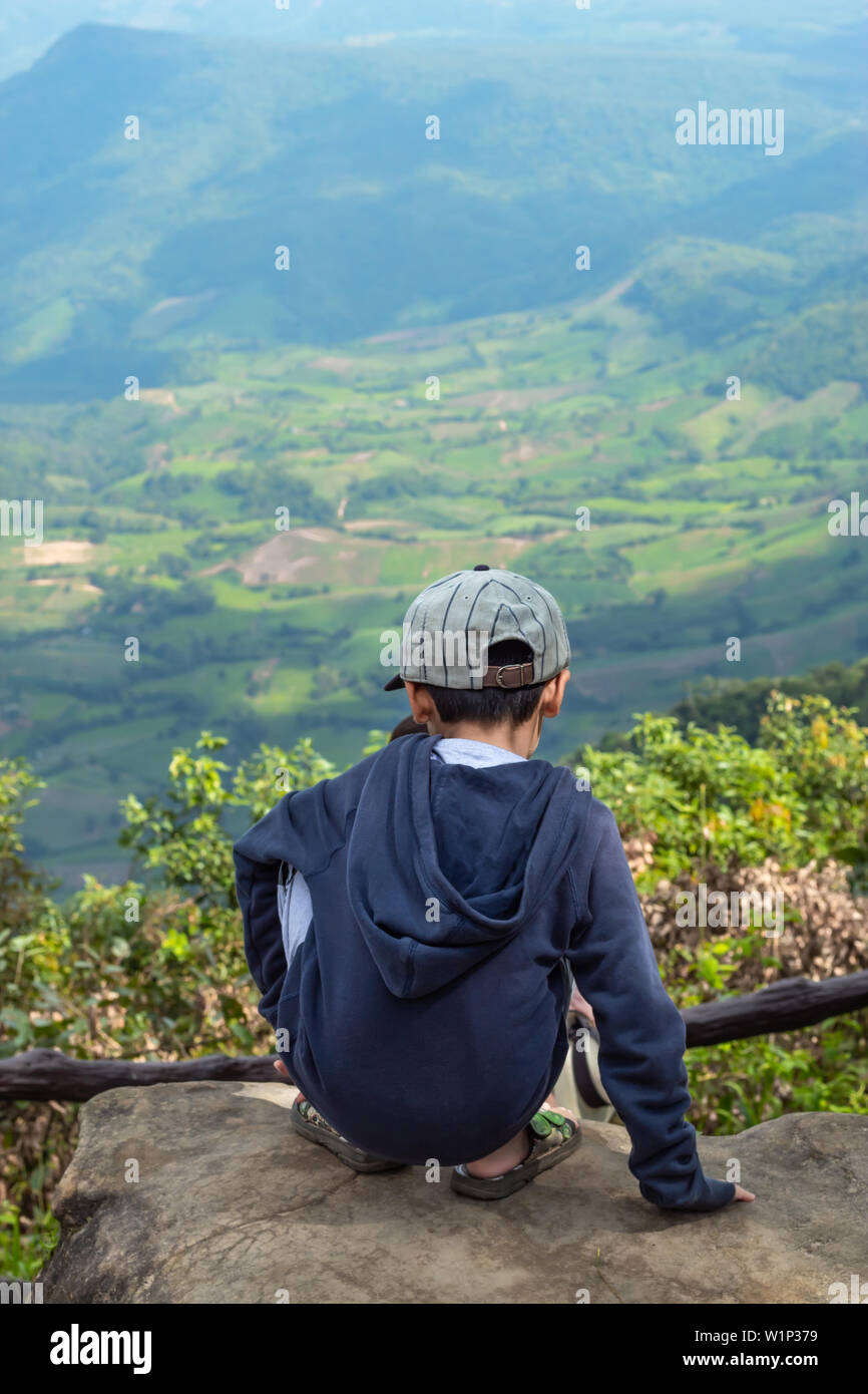 Asian hiker on mountain hi-res stock photography and images - Alamy