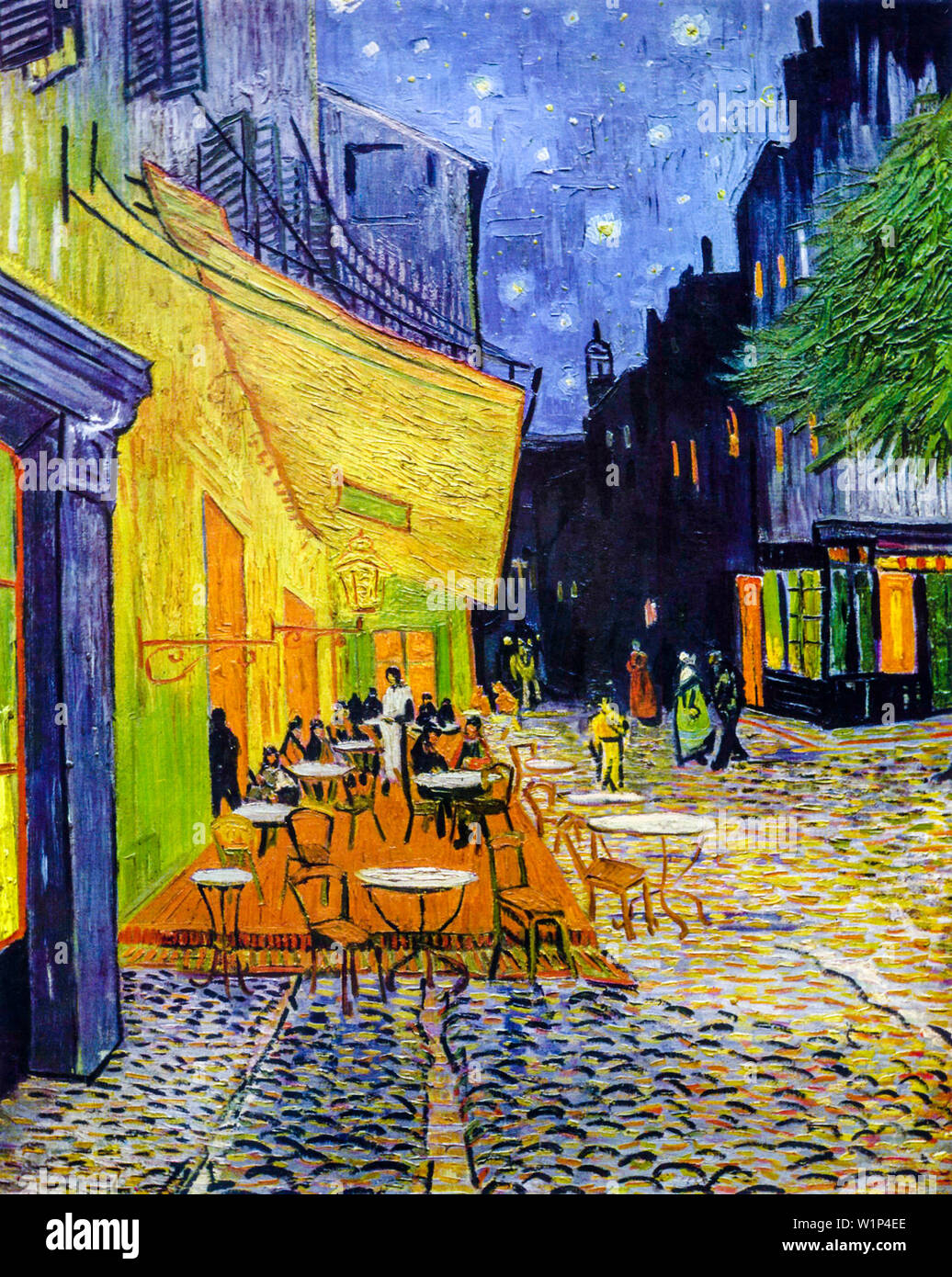 Cafe terrace at night 1888 oil hi-res stock photography and