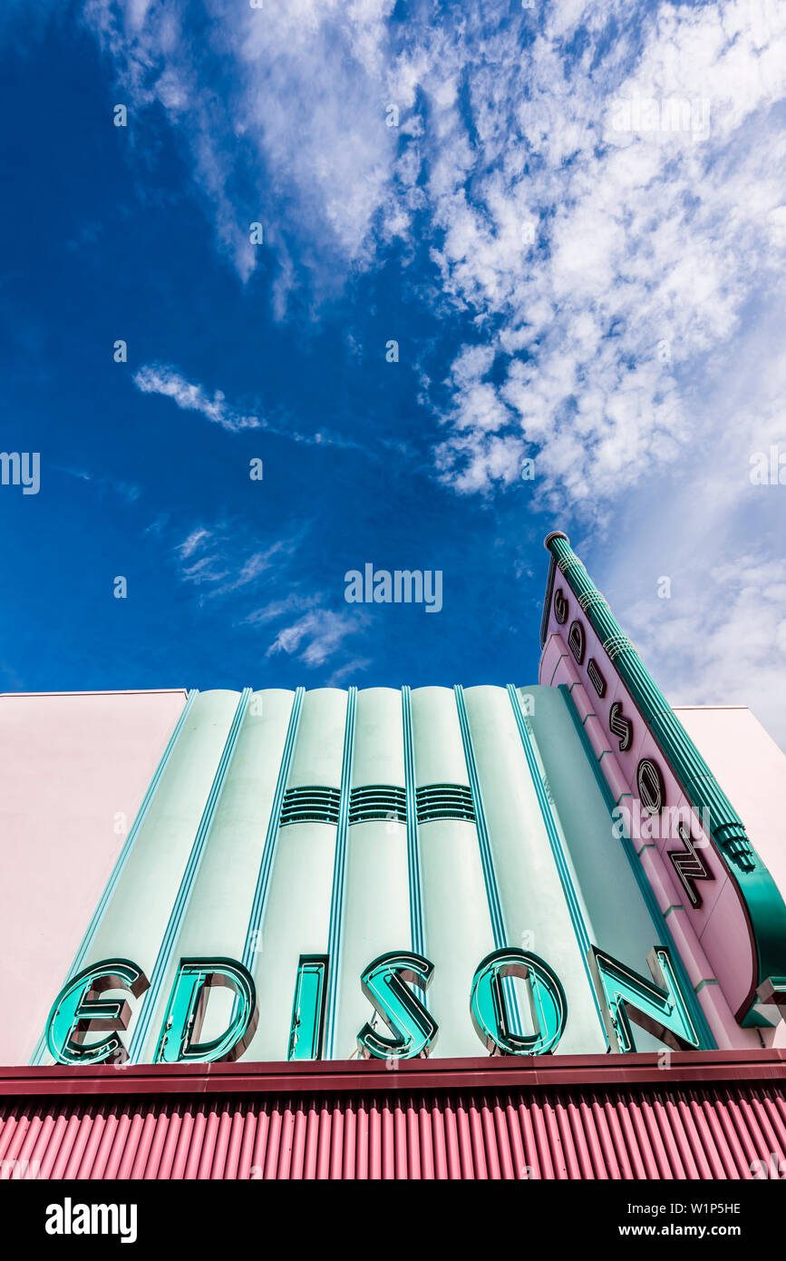 The Edison cinema downtown Fort Myers, Fort Myers, Florida, USA Stock