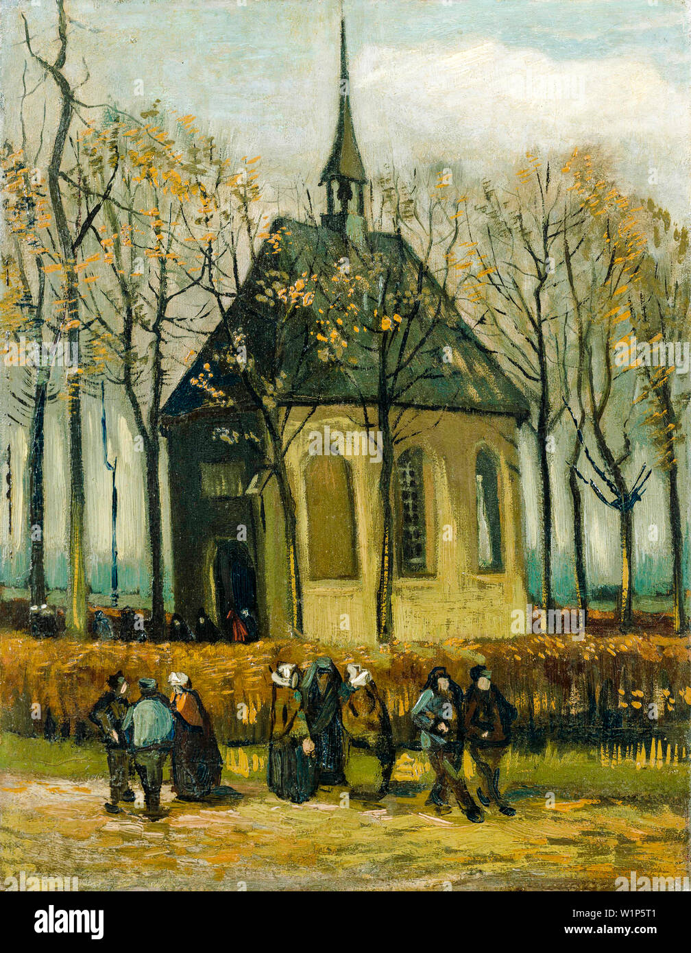 Vincent Van Gogh Congregation Leaving The Reformed Church In Nuenen