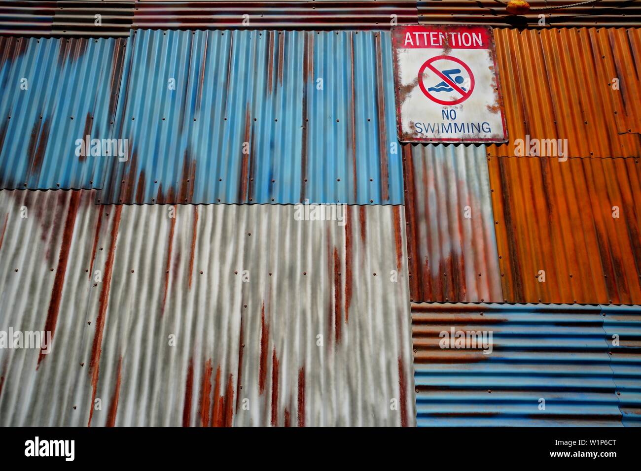 La Mer, Sign, No Swimming, Leisure, Jumeira, Dubai, UAE, United Arab ...