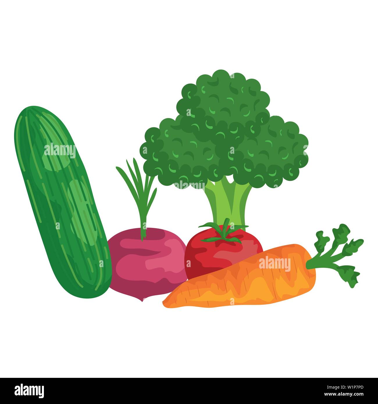 fresh vegetables healthy food icons Stock Vector Image & Art - Alamy