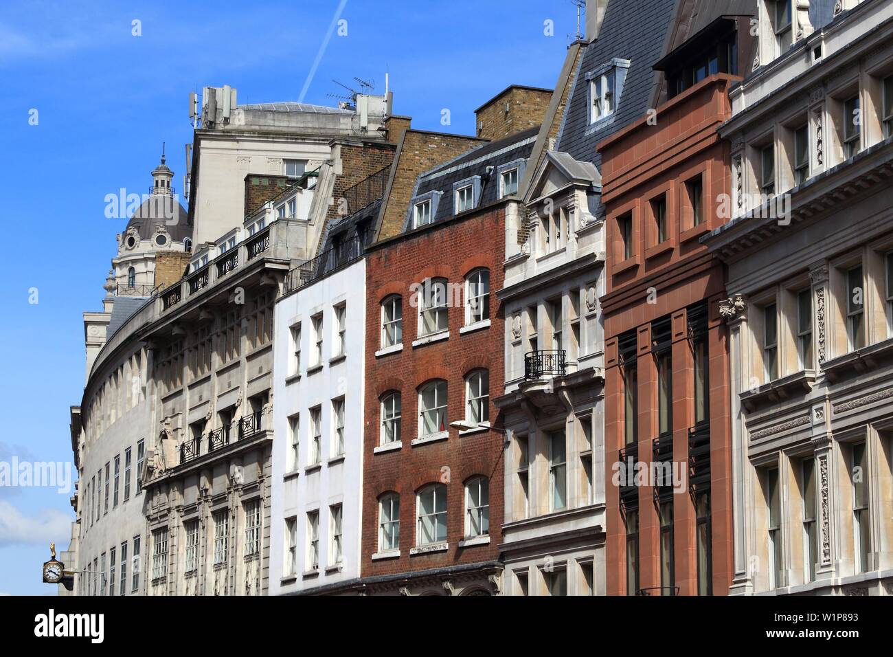 London, UK - residential architecture at Eastcheap Street, City of London. Stock Photo