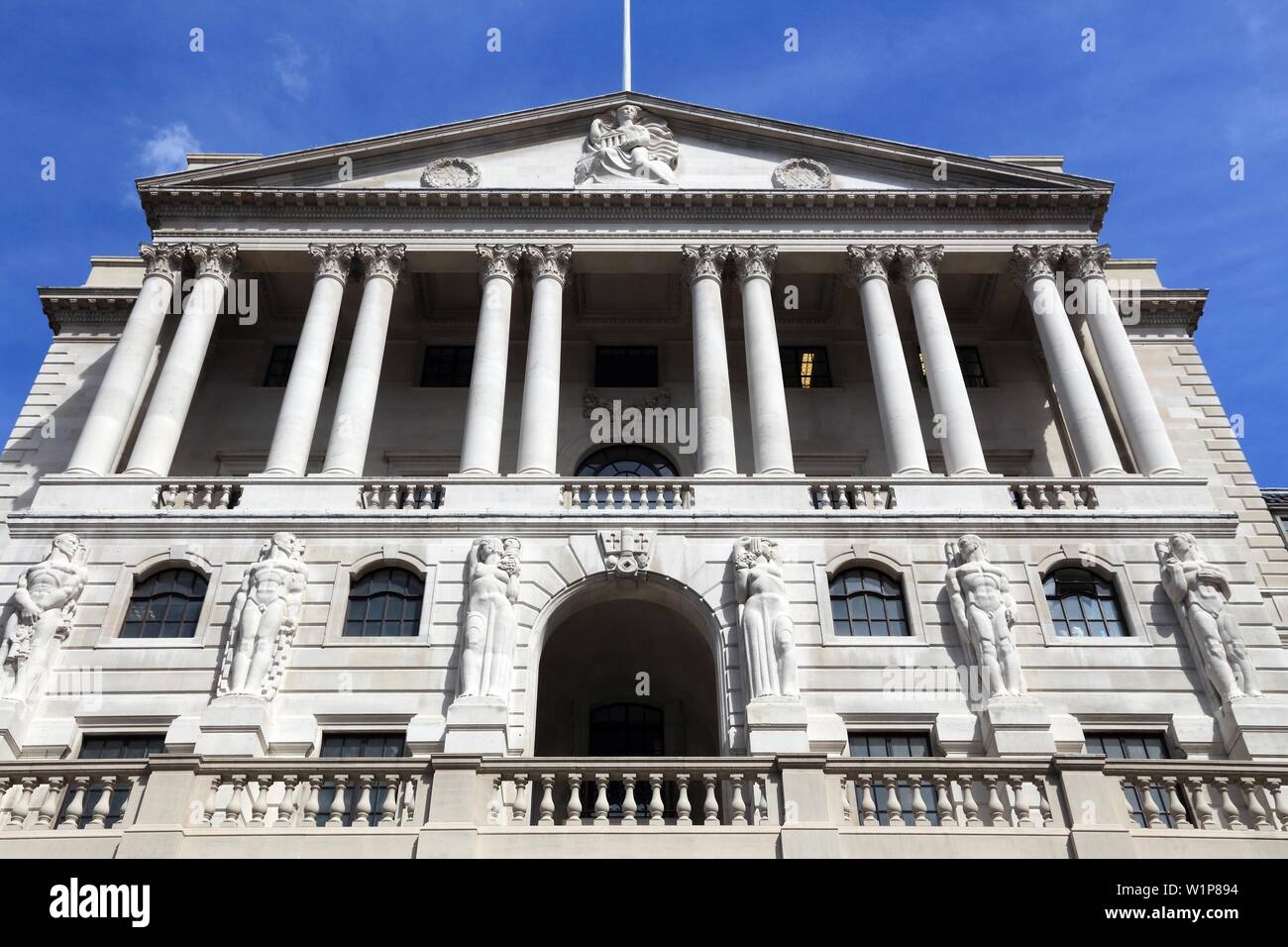 Bank of England - architecture landmark of London, UK. Stock Photo