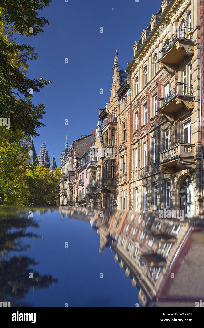 Prestigious buildings near the Fischtorplatz, Mainz, Rhineland-Palatinate, Germany, Europe Stock Photo