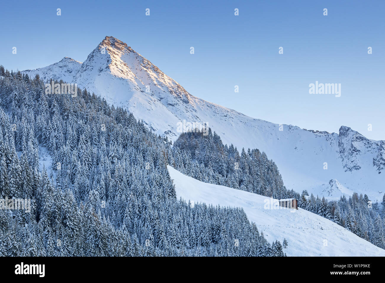 Ahornspitze mountain in the Zillertal Alps, Hippach, Mayrhofen, Tirol, Austria, Europe Stock Photo
