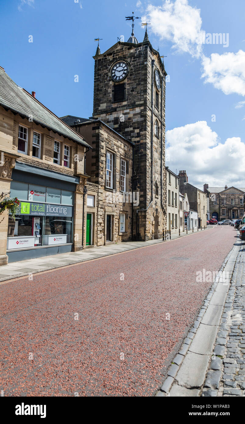 A street scene in Fenkle Street,Alnwick,Northumberland,England,UK Stock Photo