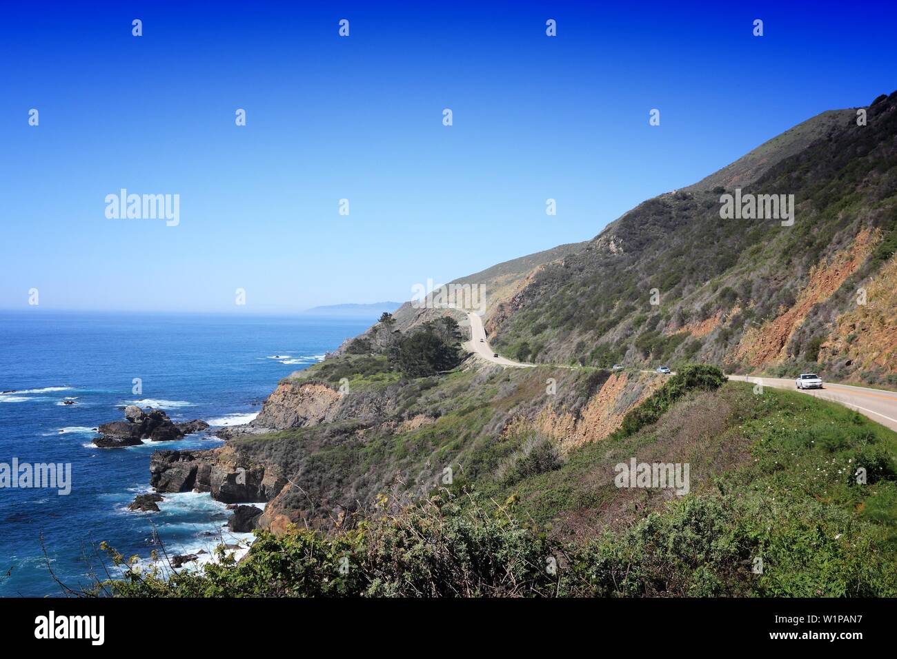 Pacific Coast Highway - California coastal road in Big Sur, USA Stock ...
