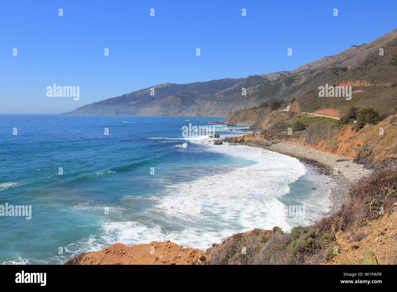 California Landscape United States Pacific Coast At Big Sur Region Stock Photo Alamy