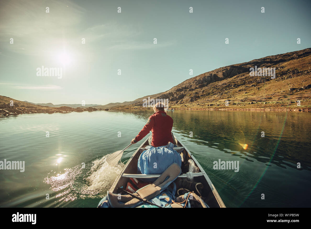 Rowing boat in greenland, greenland, arctic Stock Photo - Alamy