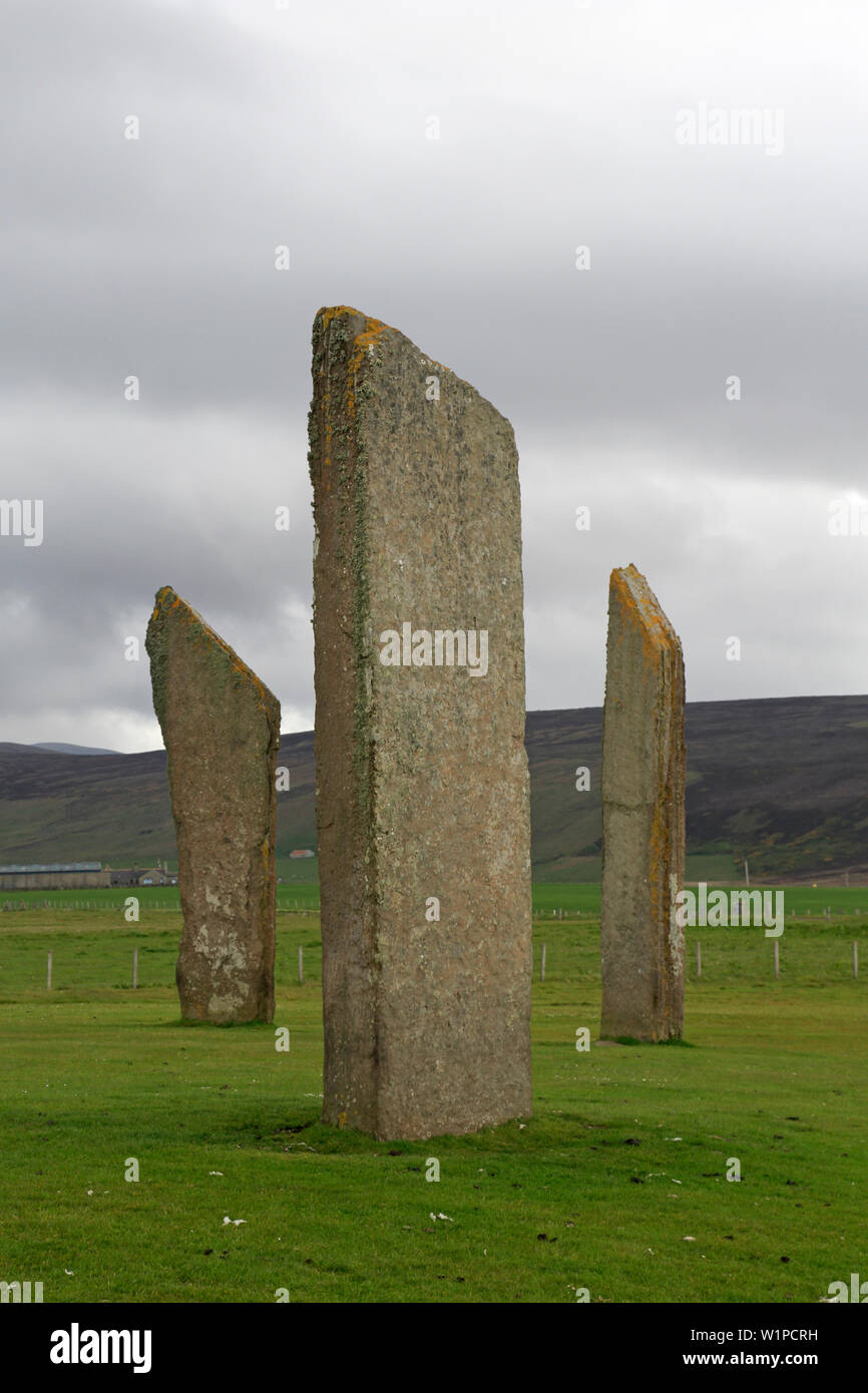 Stones of Stenness on Mainland Orkney Scotland Stock Photo