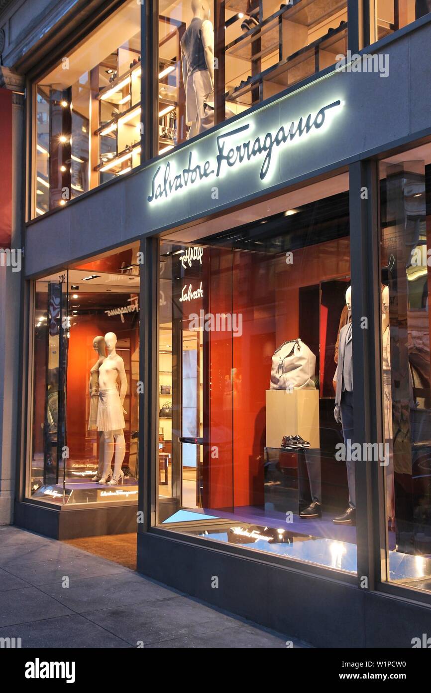SAN FRANCISCO, USA - APRIL 8, 2014: Salvatore Ferragamo fashion store in  San Francisco, USA. Salvatore Ferragamo has 550 brand fashion stores Stock  Photo - Alamy