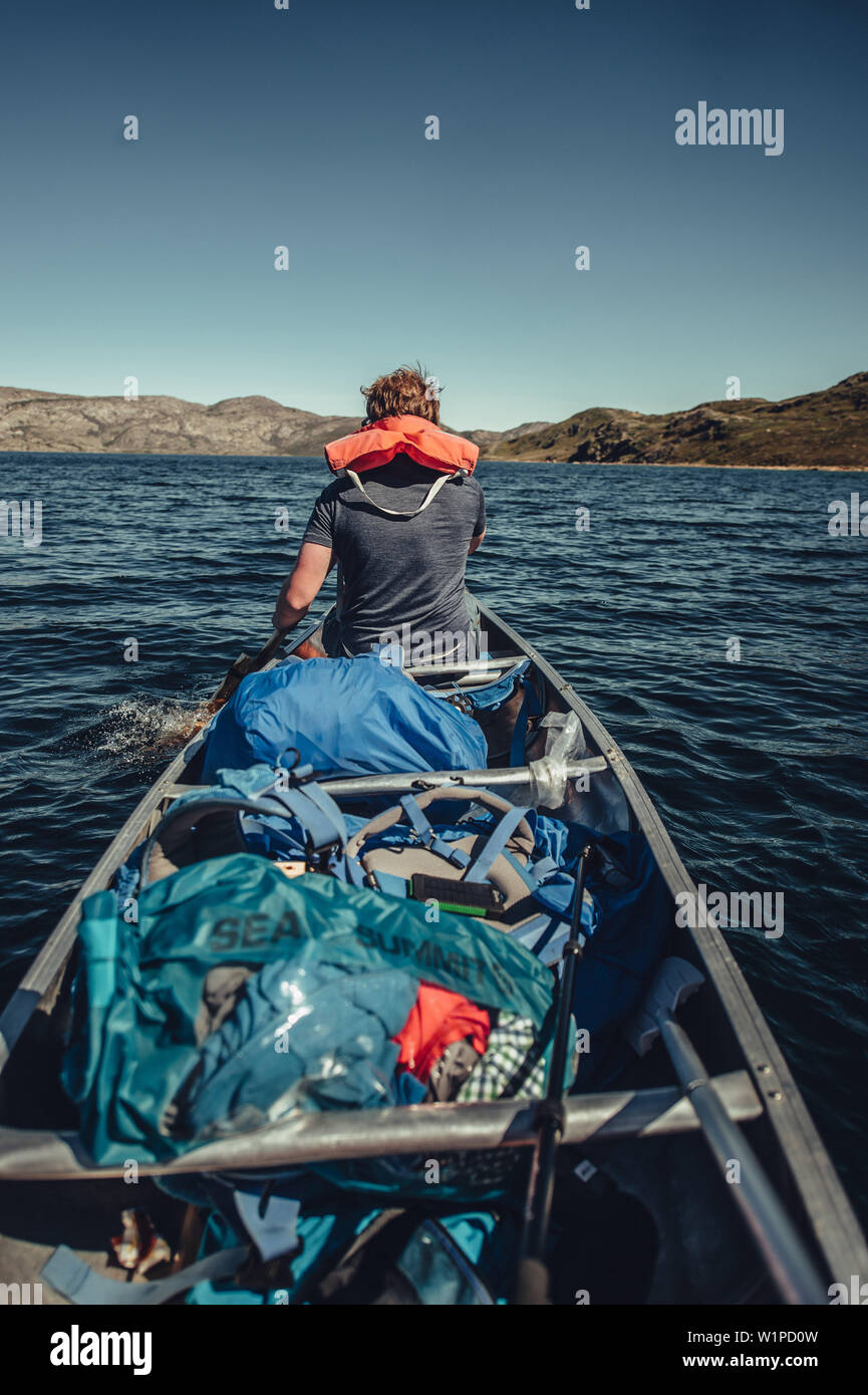 Rowing boat in greenland, greenland, arctic Stock Photo - Alamy