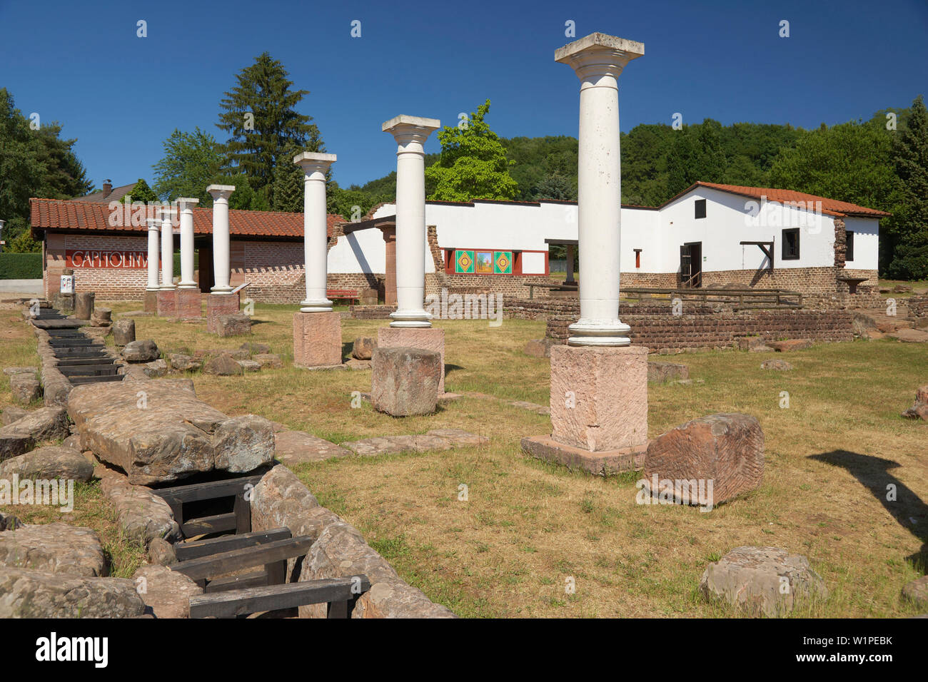 Roman openair museum HomburgSchwarzenacker , Römisches Freilichtmuseum Schwarzenacker , HomburgSchwarzenacker , Saarland , Germany , Europe Stock Photo