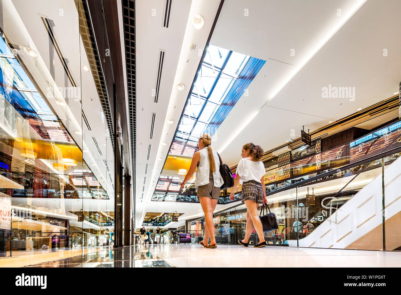 Shopping centre, Mall of Berlin, Potsdamer Platz, Berlin, Germany Stock