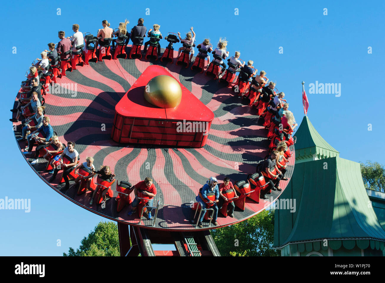 Liseberg amusement park with huge turntable, Sweden Stock Photo