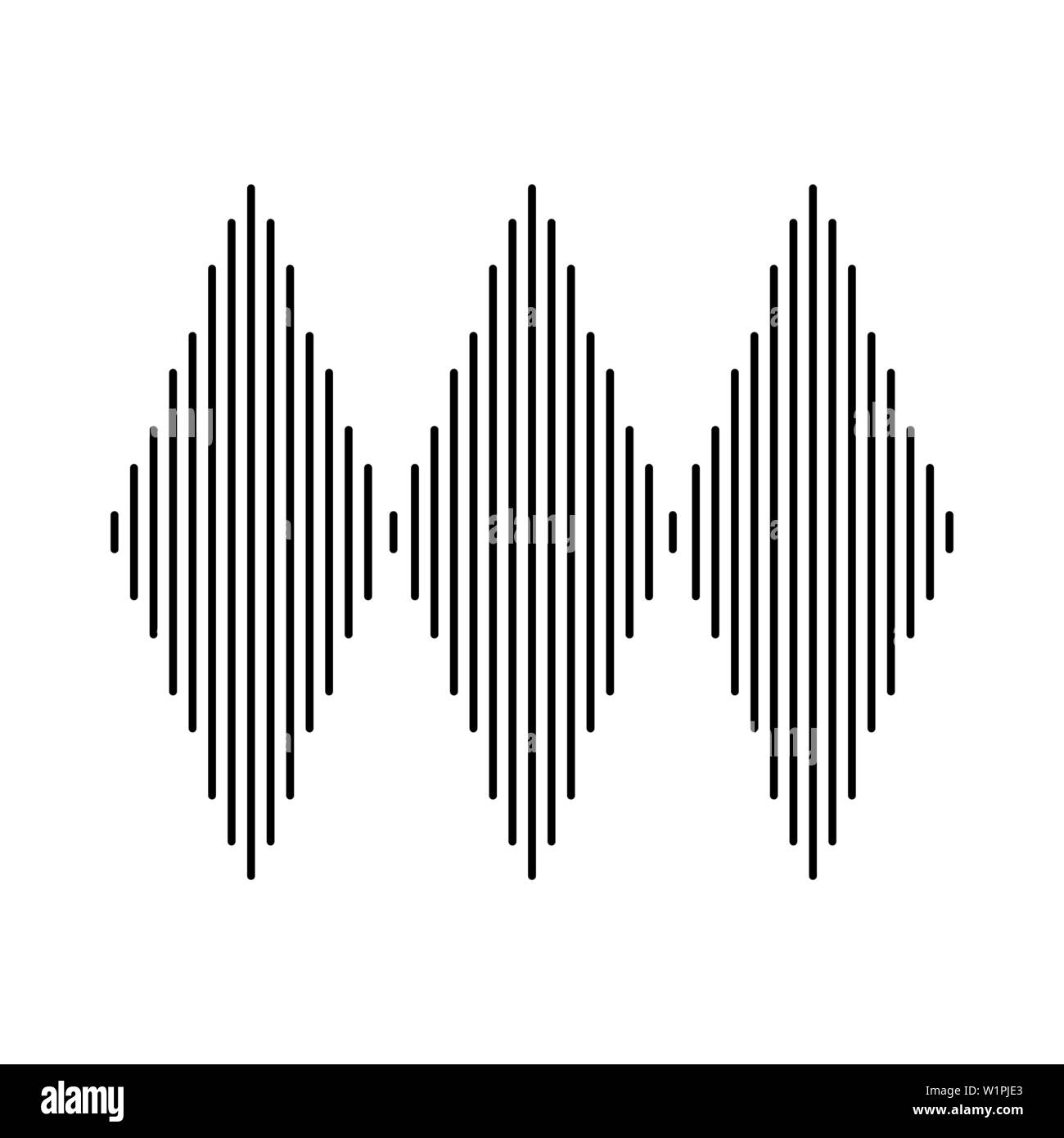 Sound waves vector illustration design template Stock Vector Image ...