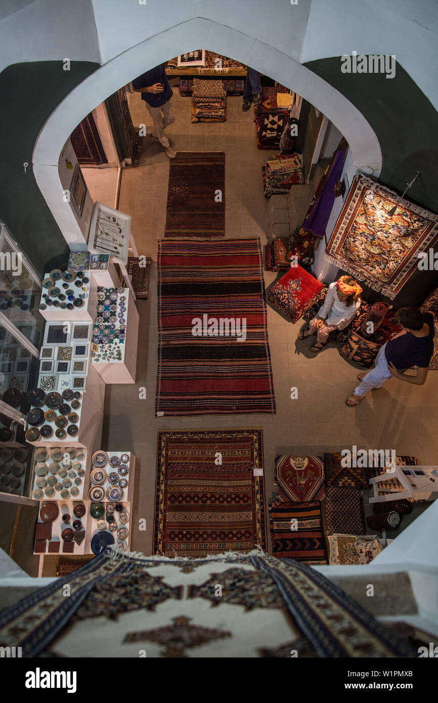 Persian carpets in Bazaar, Kashan, Iran, Asia Stock Photo Alamy