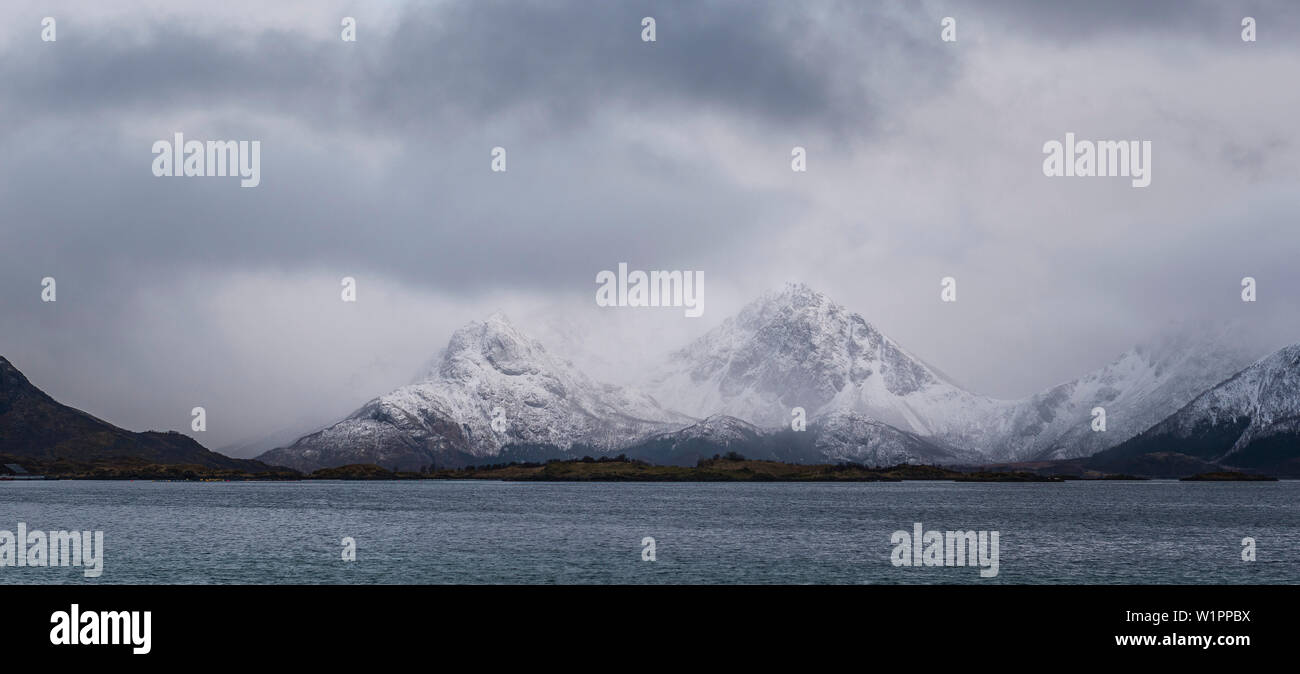 bad weather in Myre, Langoya, Vesteralen Islands, Norway Stock Photo ...