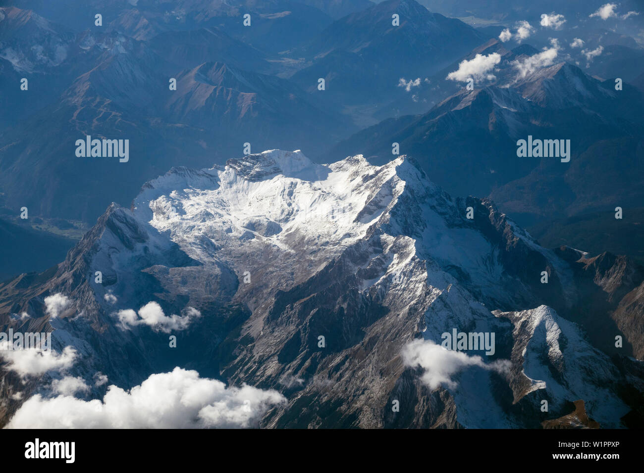Zugspitze mountain, highest peak of Germany, Upper Bavaria, Germany, Europe Stock Photo