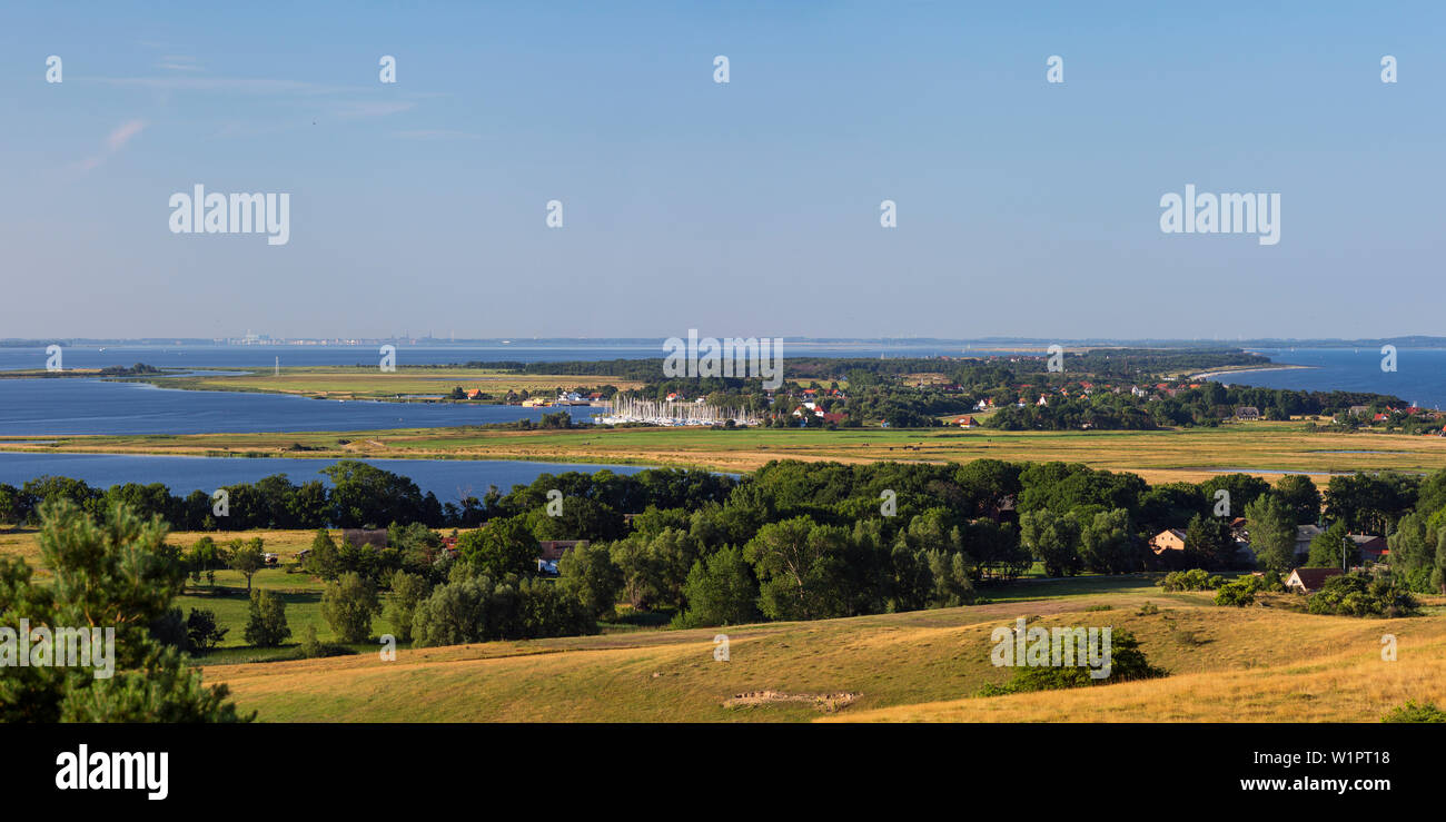 Dornbusch National Park with view on Vitte village, Hiddensee Island, Mecklenburg-Western Pomerania, Germany, Europe Stock Photo
