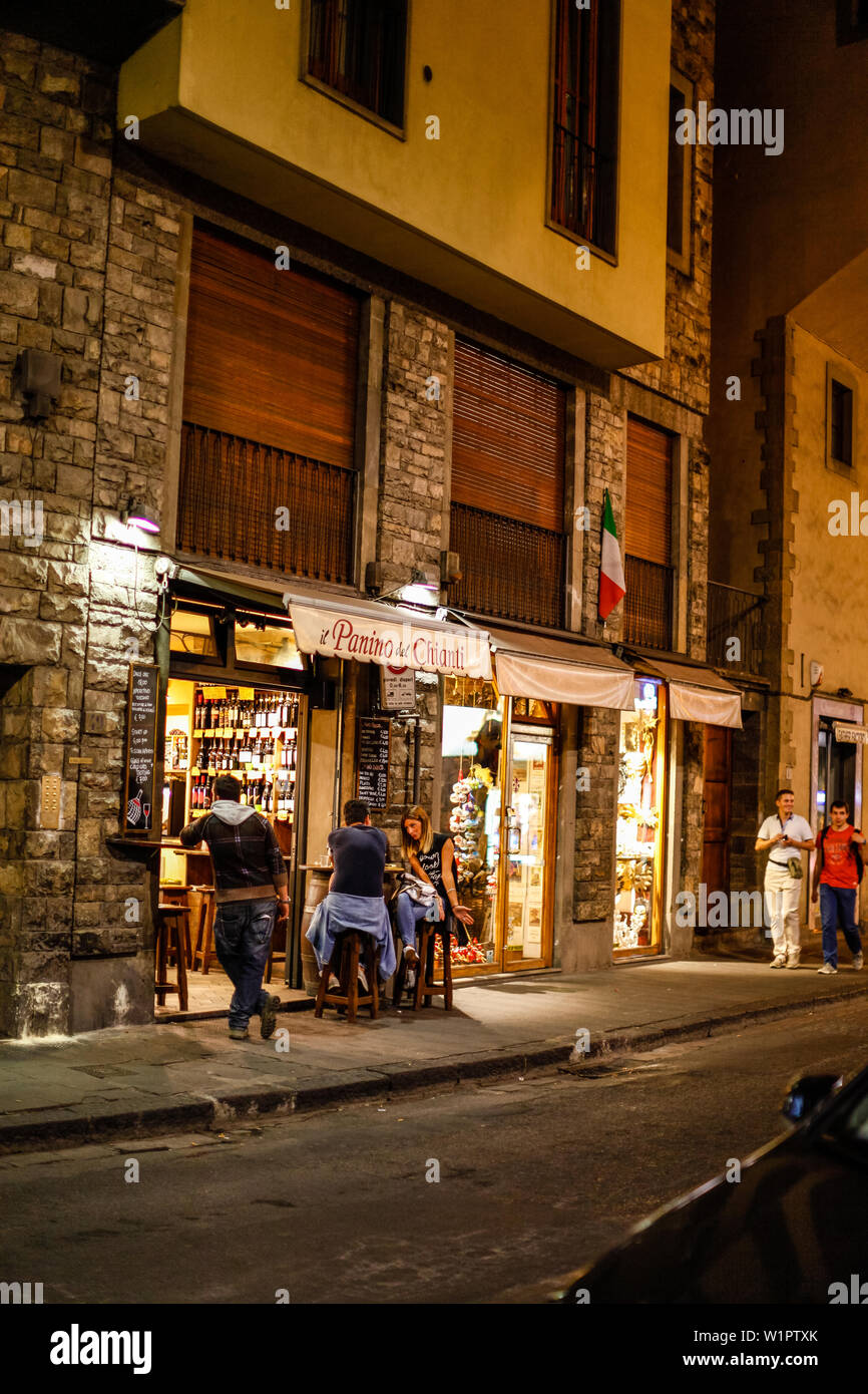 Panini restaurant, Panino del Chianti, Via De' Bardi, Florence, Italy, Toscany, Europe Stock Photo