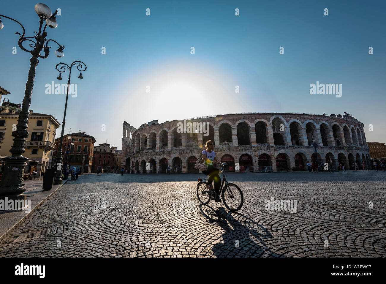 Arena, Piazza Bra, Verona, Venetien, Italien Stock Photo