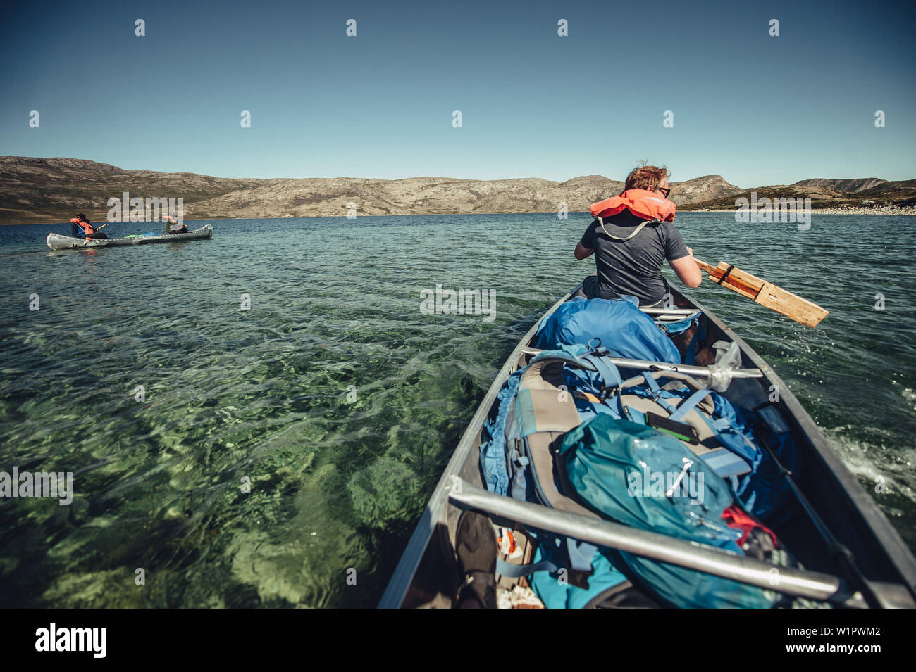 Rowing boat in greenland, greenland, arctic Stock Photo - Alamy
