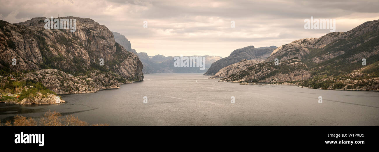fjord with sailing boat in Norway, Scandinavia, Europe Stock Photo - Alamy