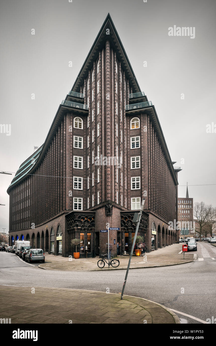 UNESCO World Heritage traditional office buildings of Hamburg, Chile house, Hamburg, Germany