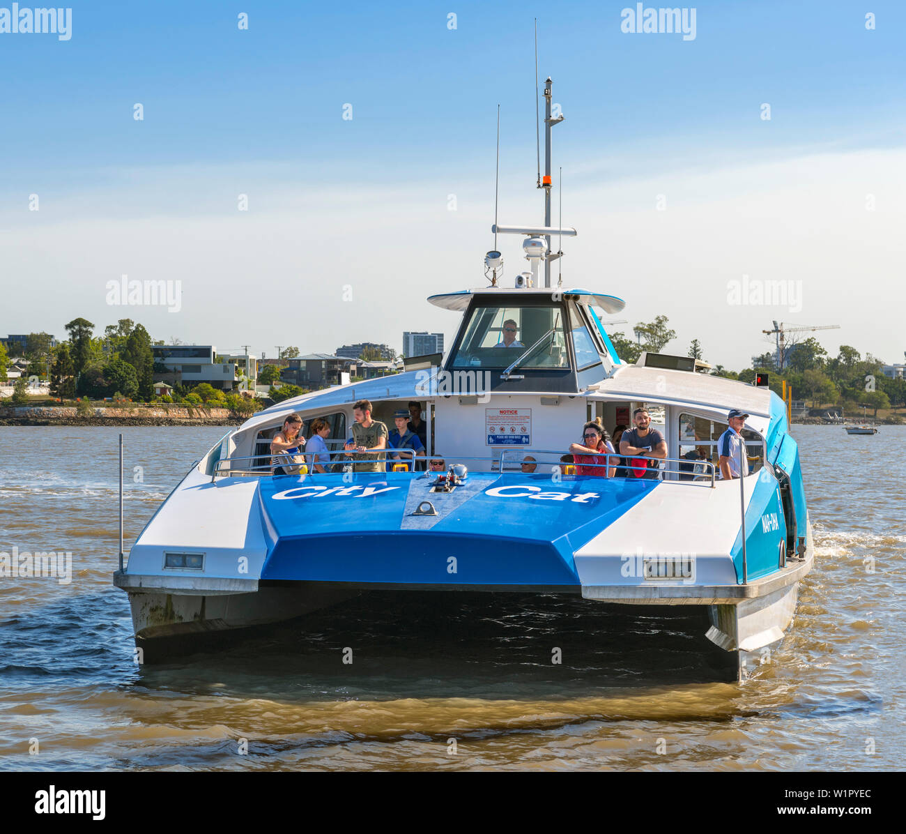 CityCat ferry, Brisbane River, Brisbane, Queensland, Australia Stock Photo