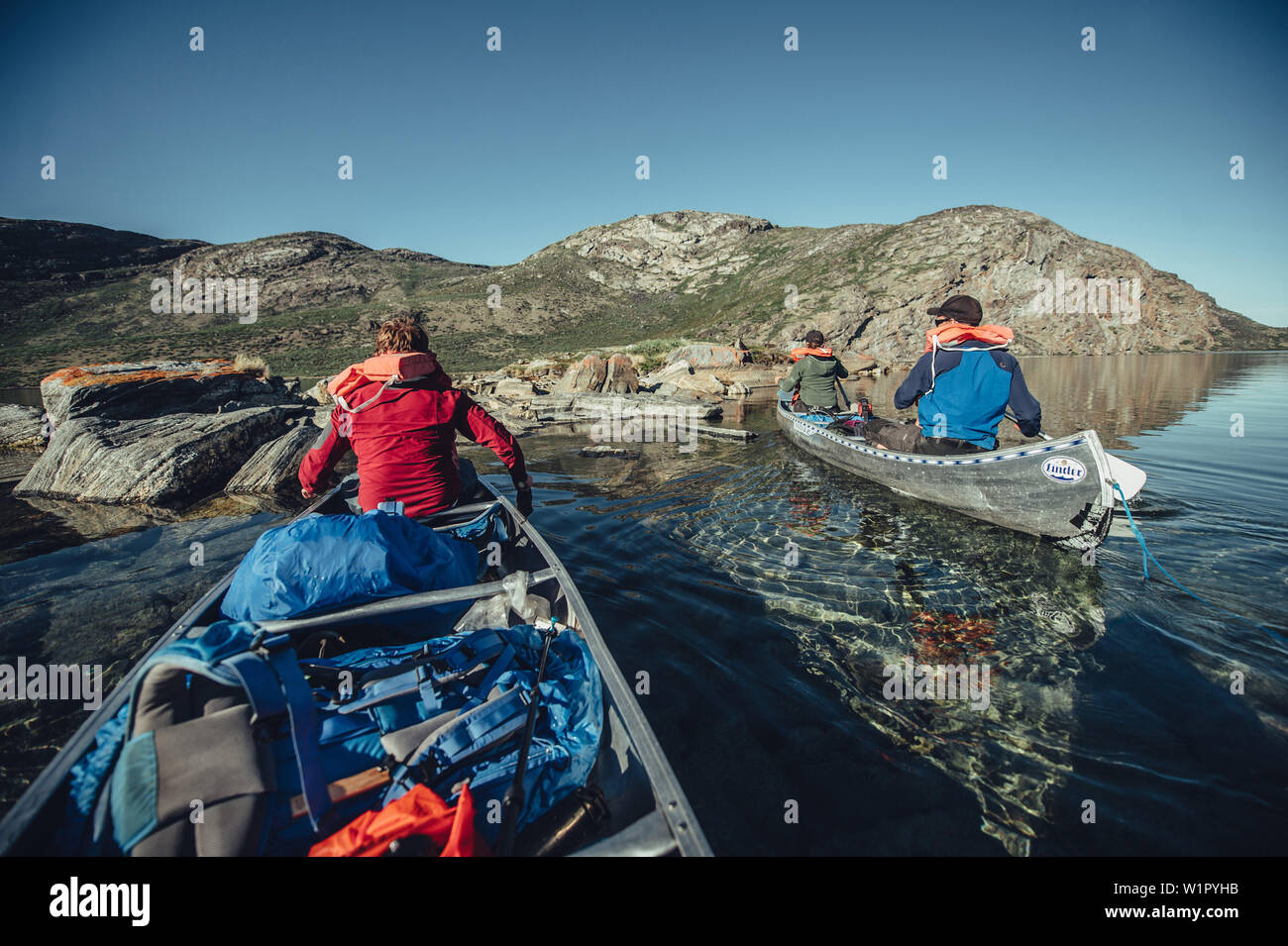 Rowing boat in greenland, greenland, arctic Stock Photo - Alamy