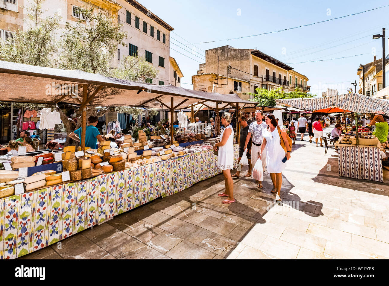 market in Santanyi, Mallorca, Balearic Islands, Spain Stock Photo