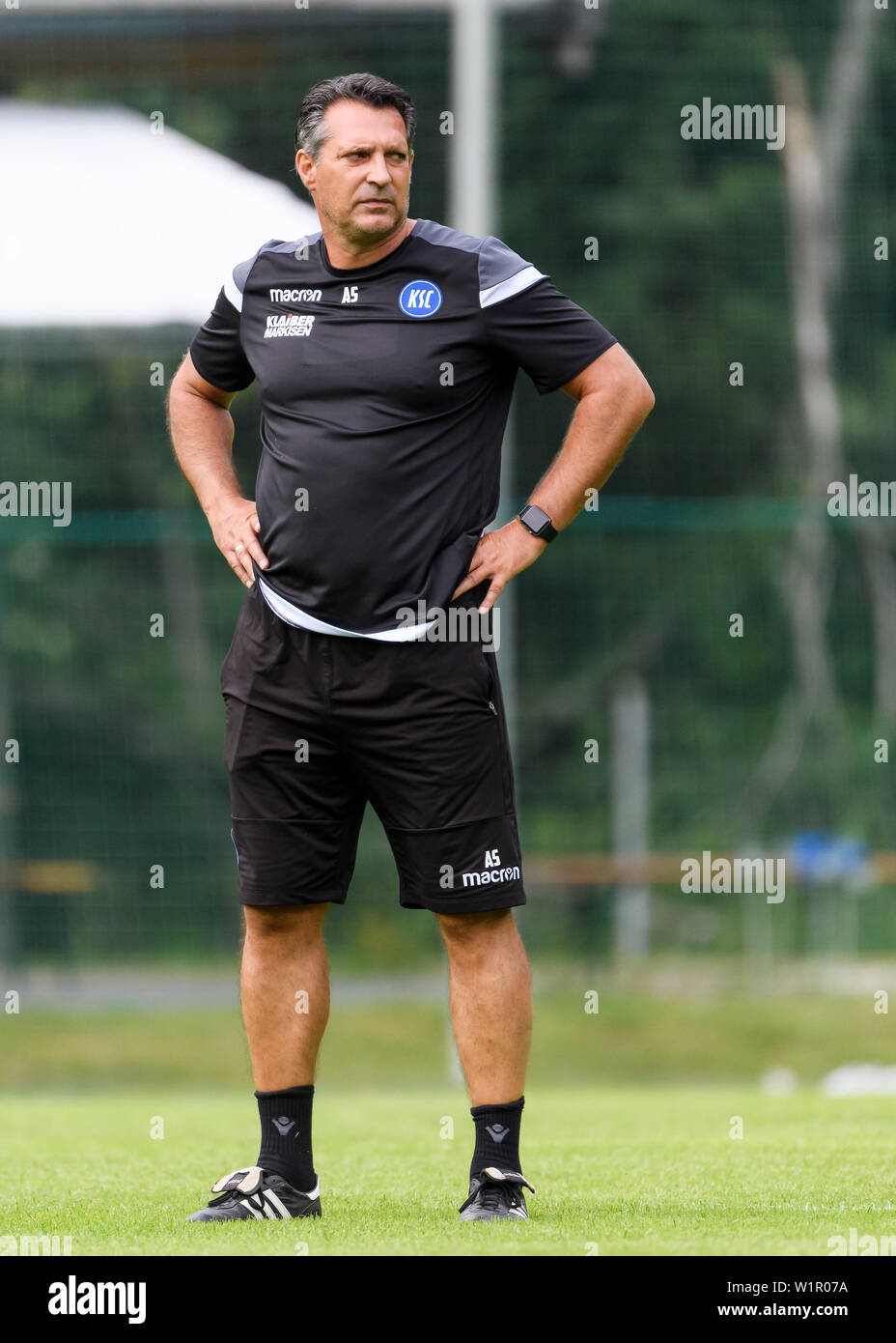 Coach Alois Schwartz Ksc Ges Football 2nd Bundesliga Training Camp Of The Karlsruhe Sports Club In