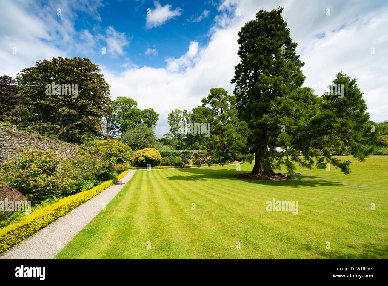 Walled garden at NTS Geilston Garden in Cardross, Argyll and Bute, Scotland, UK Stock Photo