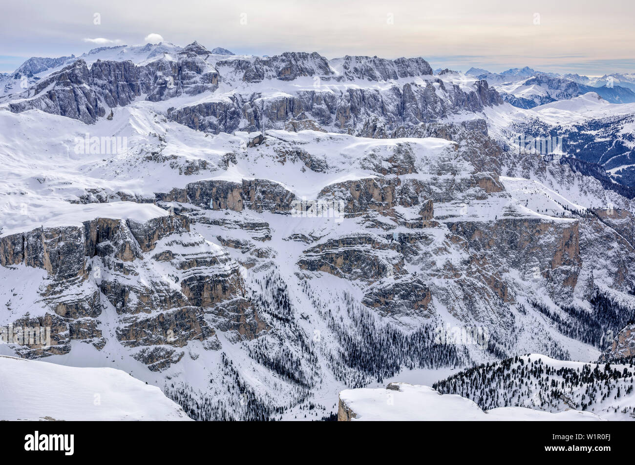 Plateau of Puez range and Sella range, Puezspitze, Natural Park Puez