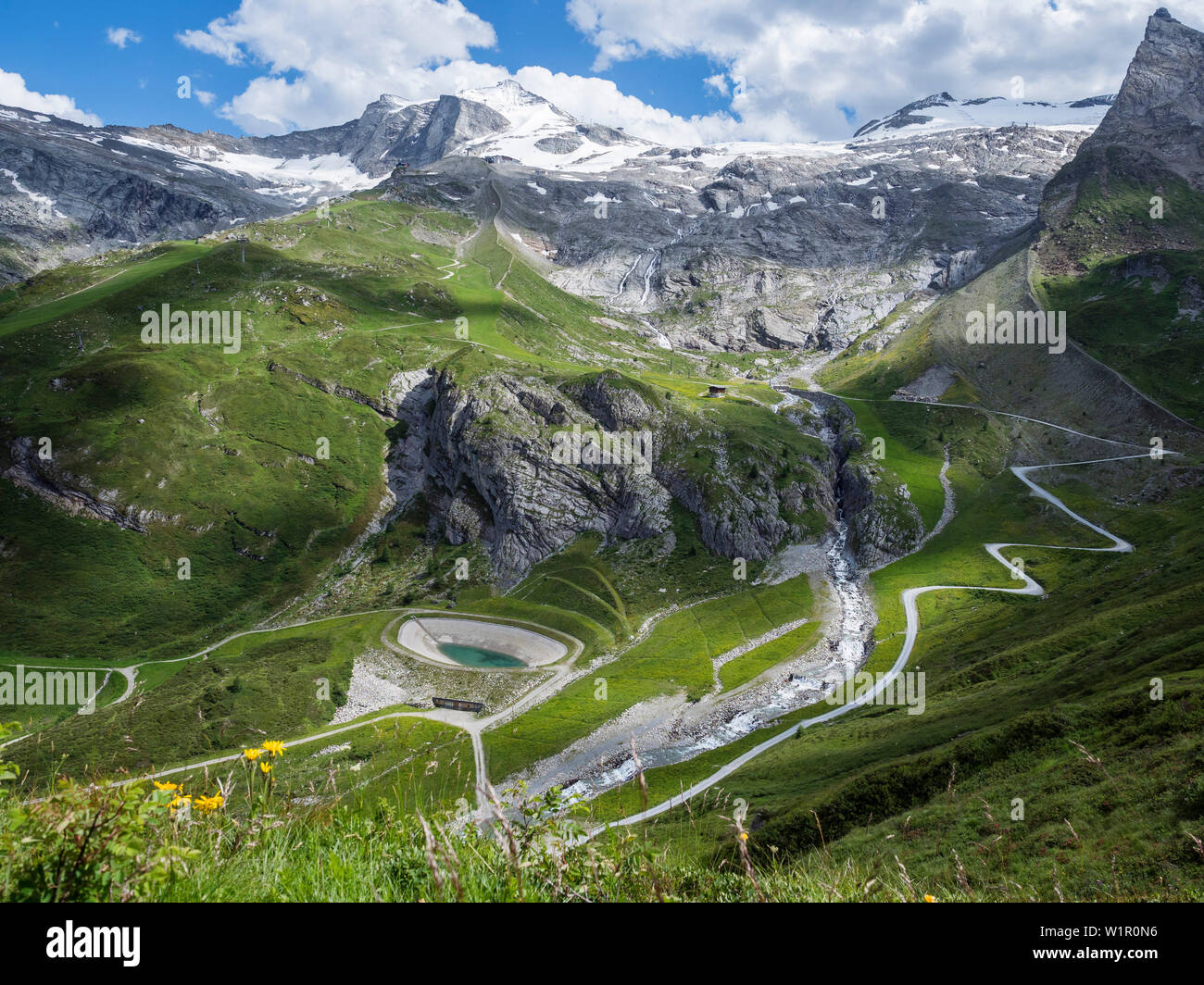 Hintertux glacier, skiing area in summer, Zillertal, Tyrol, Austria, Europe  Stock Photo - Alamy