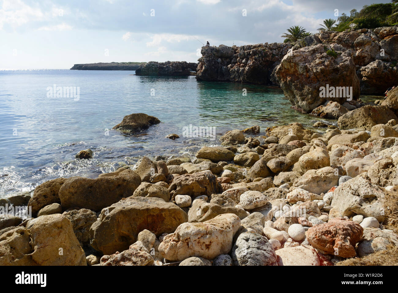 bay, Cala Morlanda, Manacor, Majorca, Spain, Europe Stock Photo