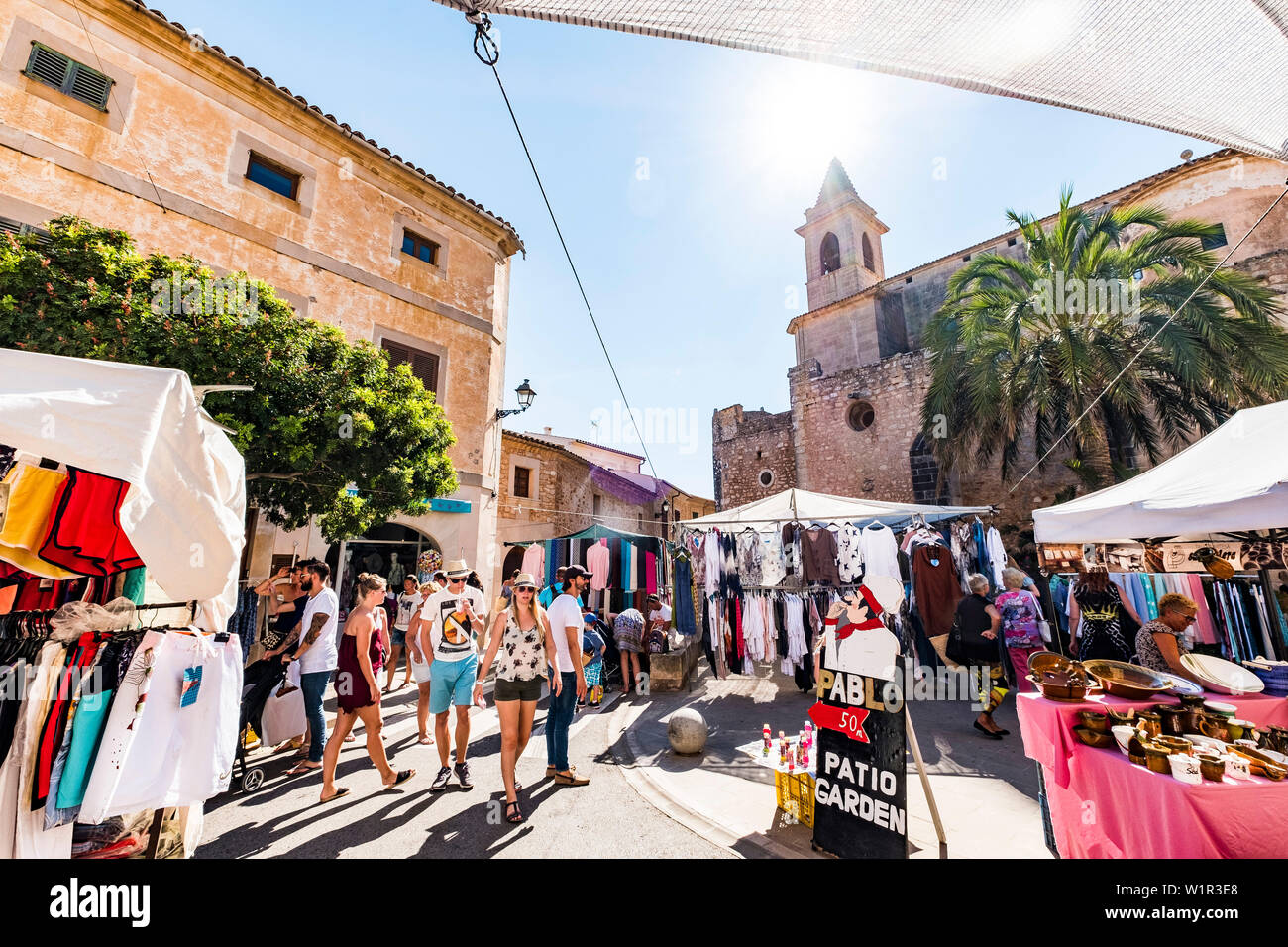market in Santanyi, Mallorca, Balearic Islands, Spain Stock Photo