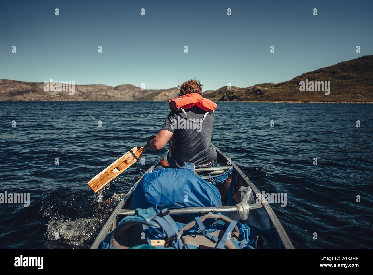 Rowing boat in greenland, greenland, arctic Stock Photo - Alamy