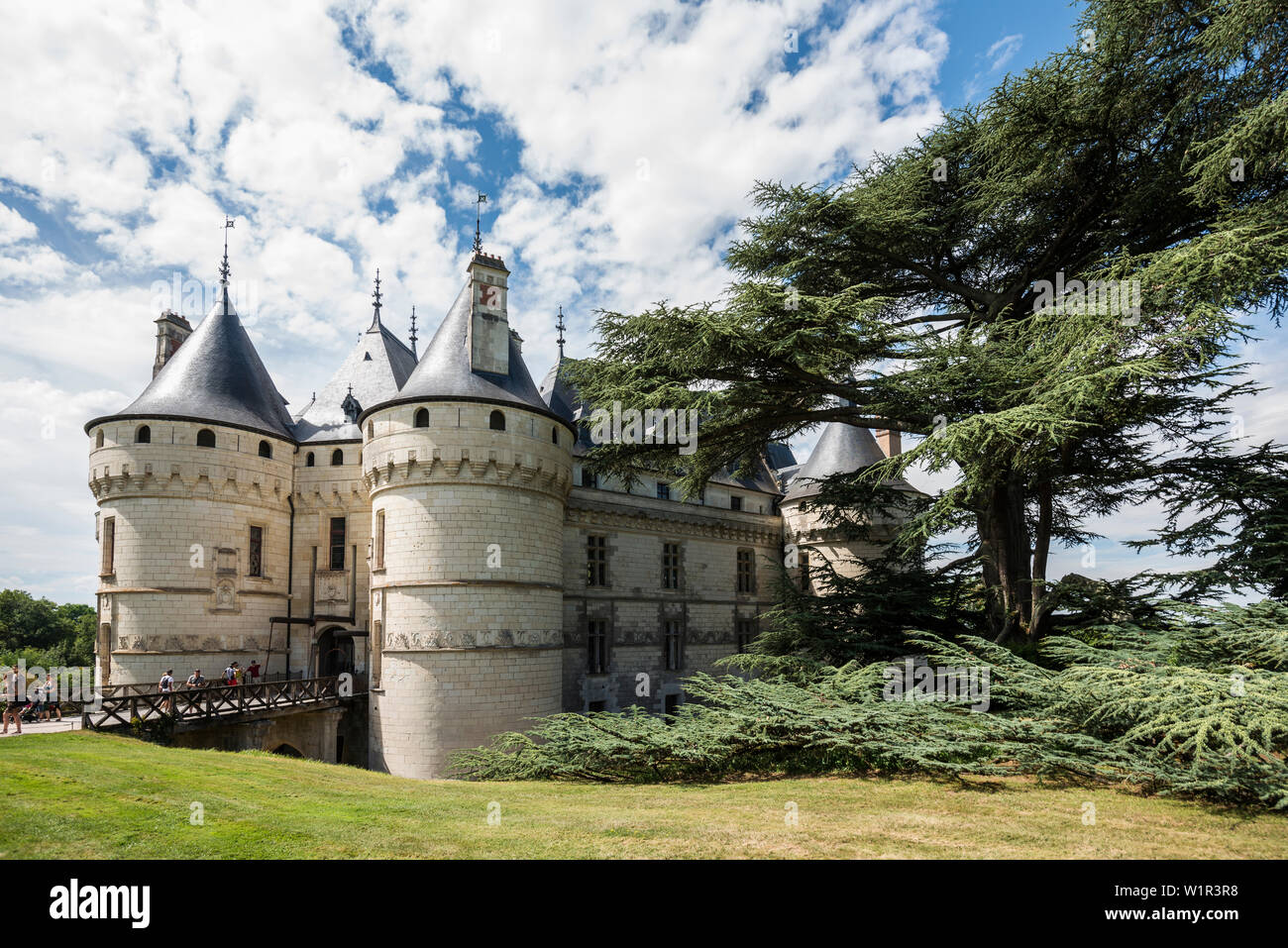 Chaumont Castle with park, Château de Chaumont, Chaumont-sur-Loire, Loire, Département Loir-et-Cher, France Stock Photo