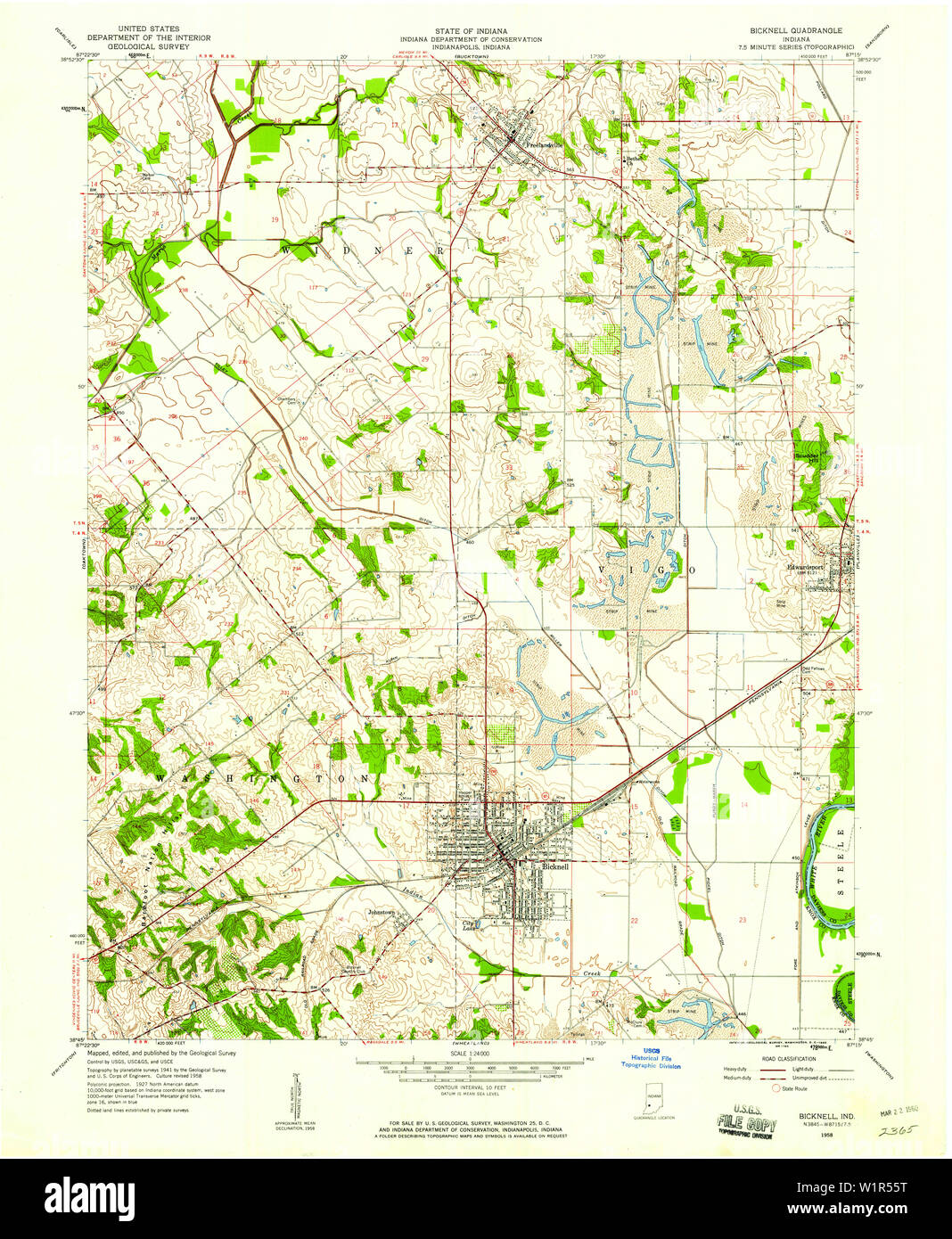 Map of bicknell hires stock photography and images Alamy