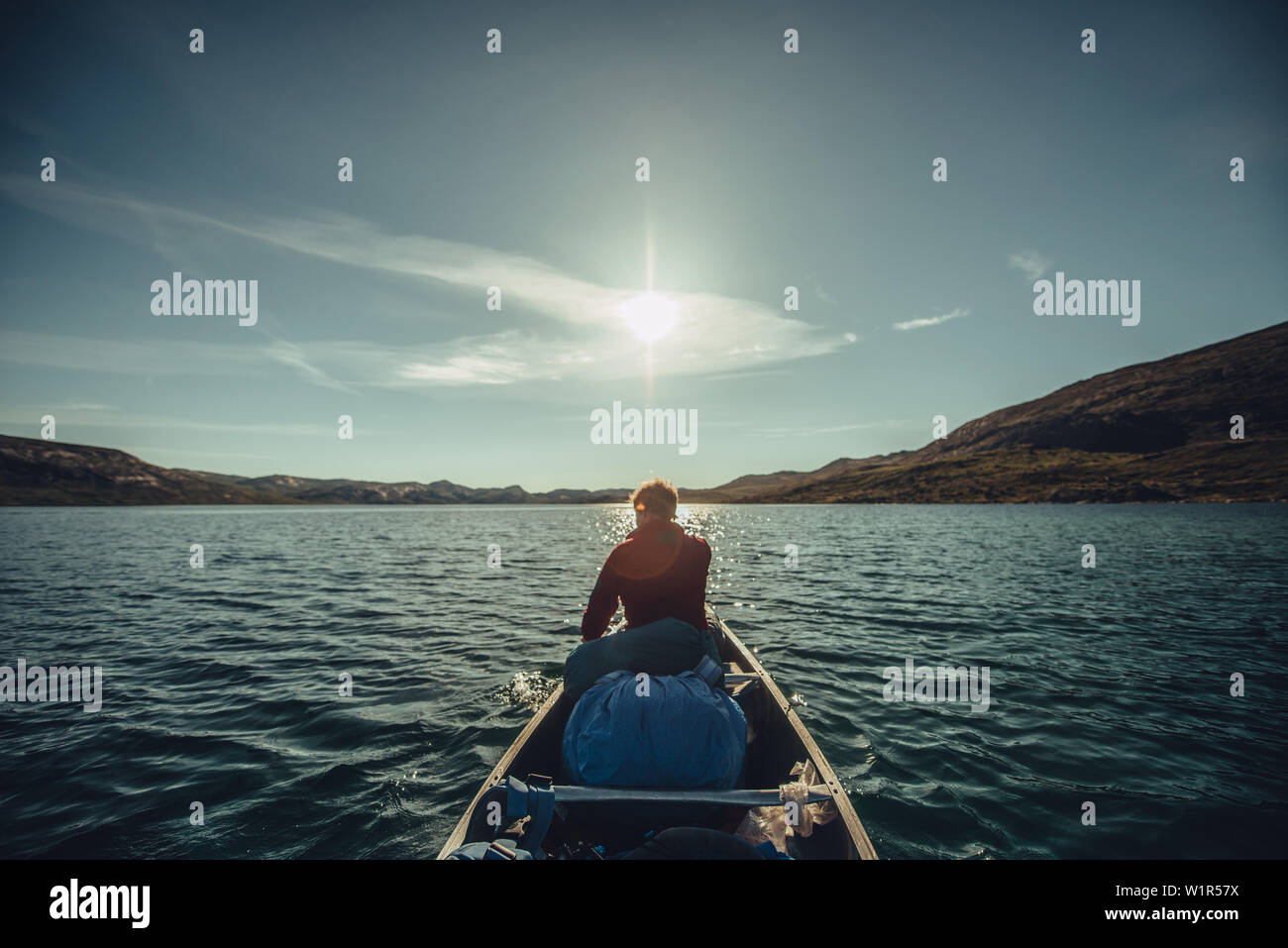Rowing boat in greenland, greenland, arctic Stock Photo - Alamy