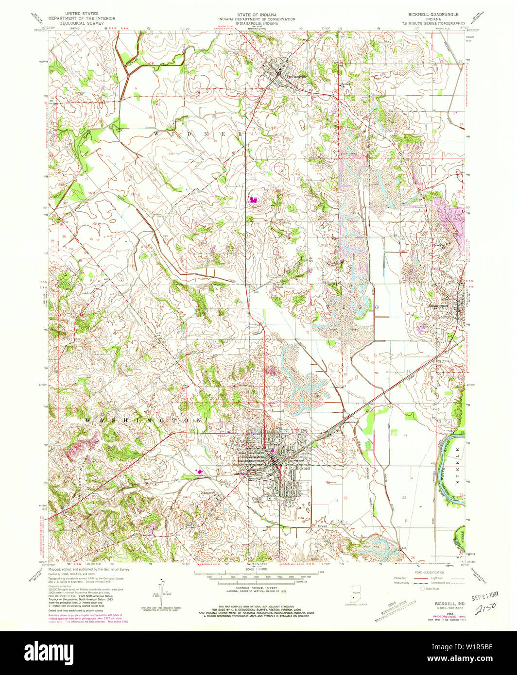 Map of bicknell hires stock photography and images Alamy