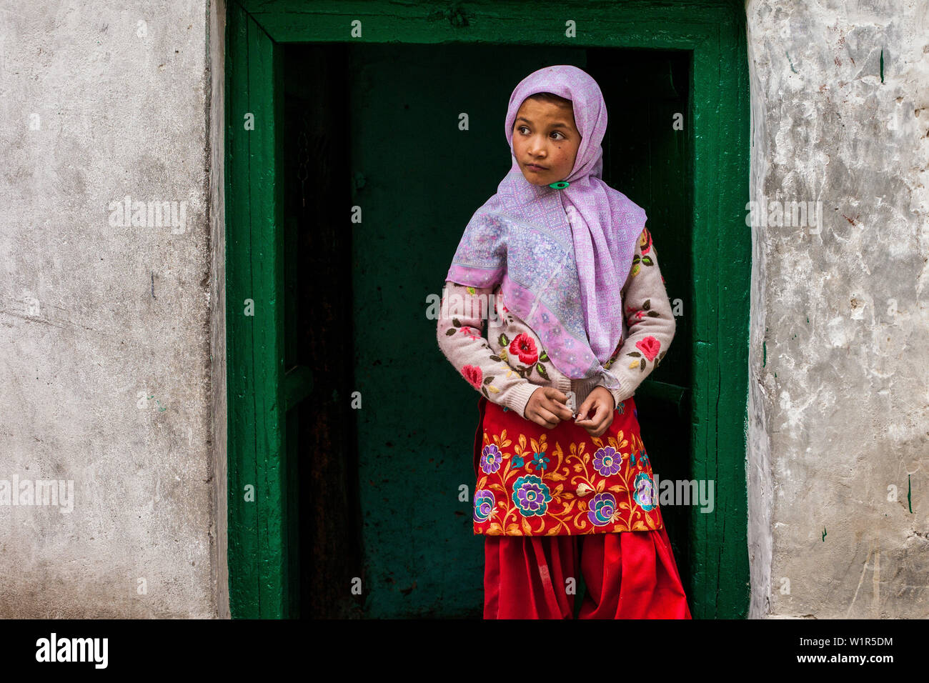 Kashmiri girl in Leh, Ladakh, India, Asia Stock Photo Alamy