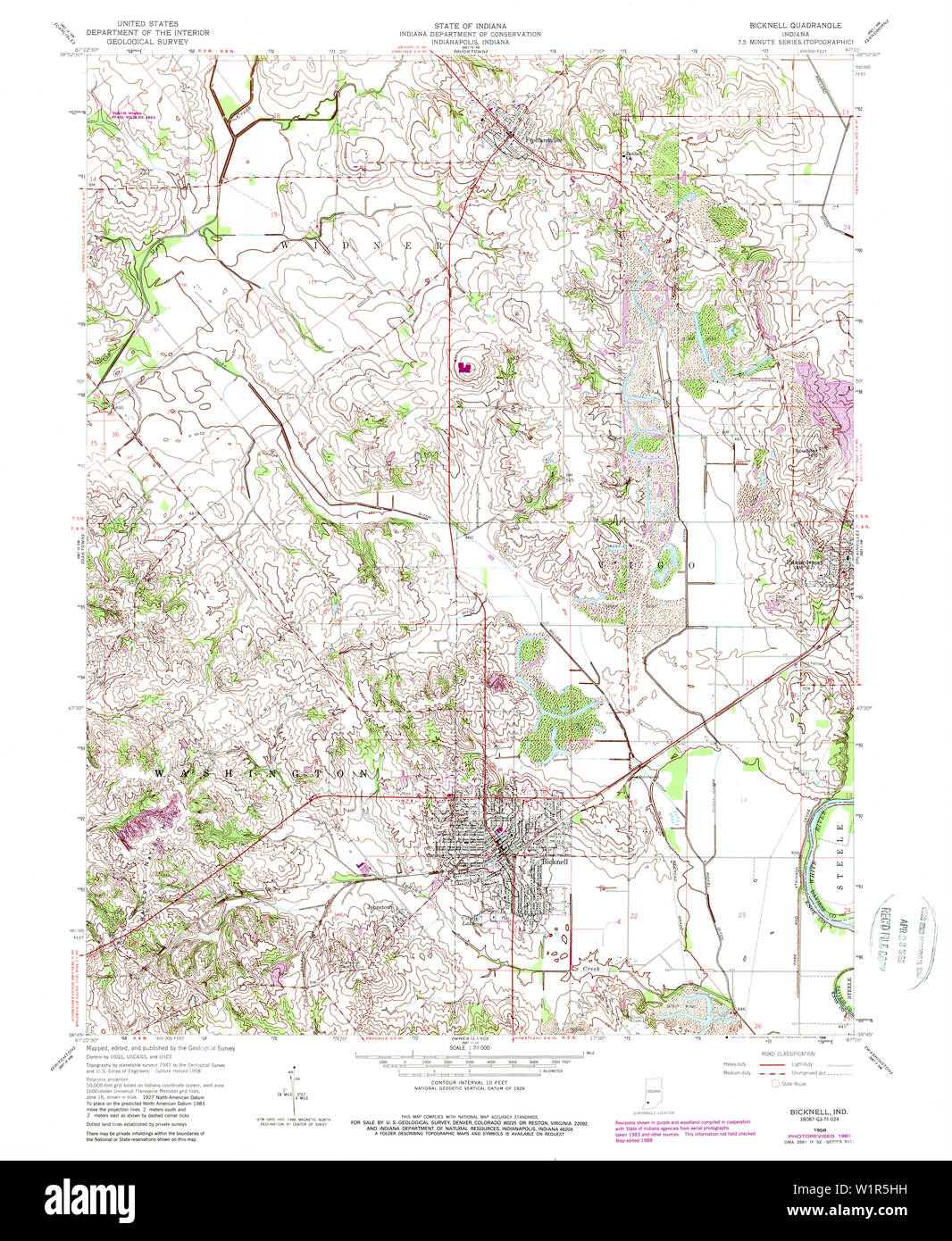 Bicknell map Cut Out Stock Images & Pictures Alamy