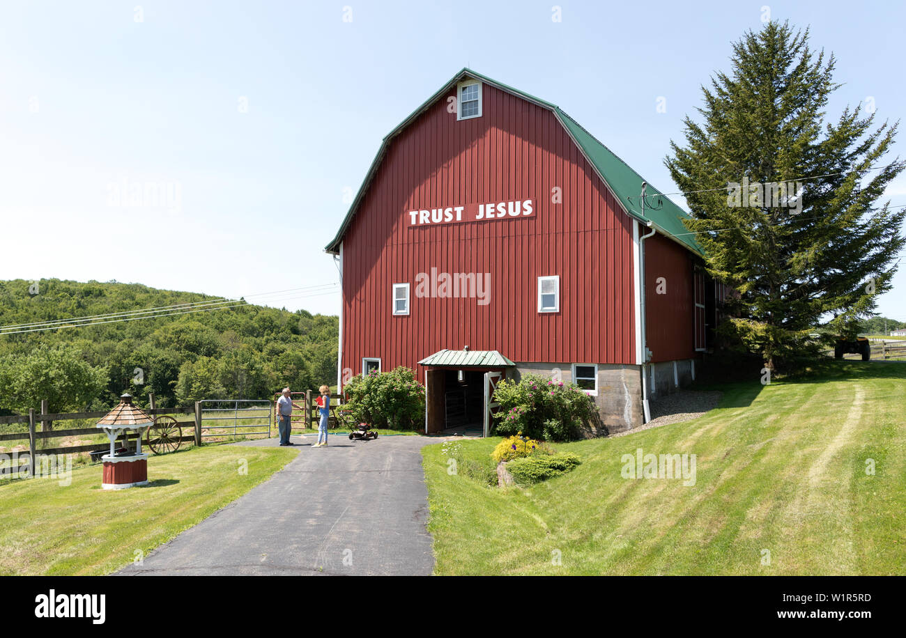 Farm Buildings Livingston Manor New York State USA Stock Photo Alamy
