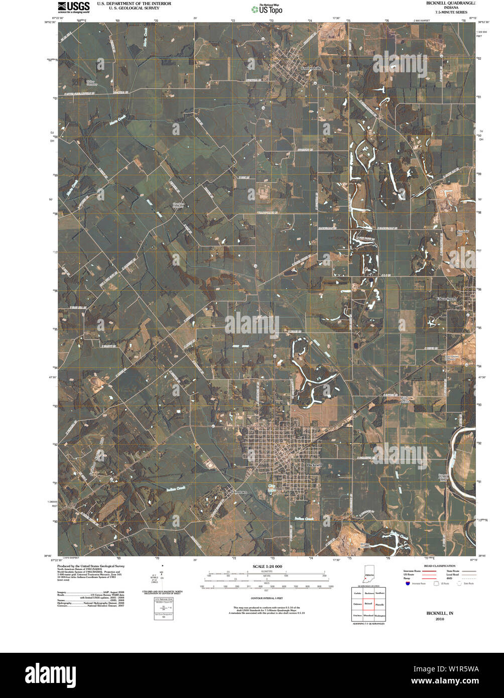 Map of bicknell hires stock photography and images Alamy