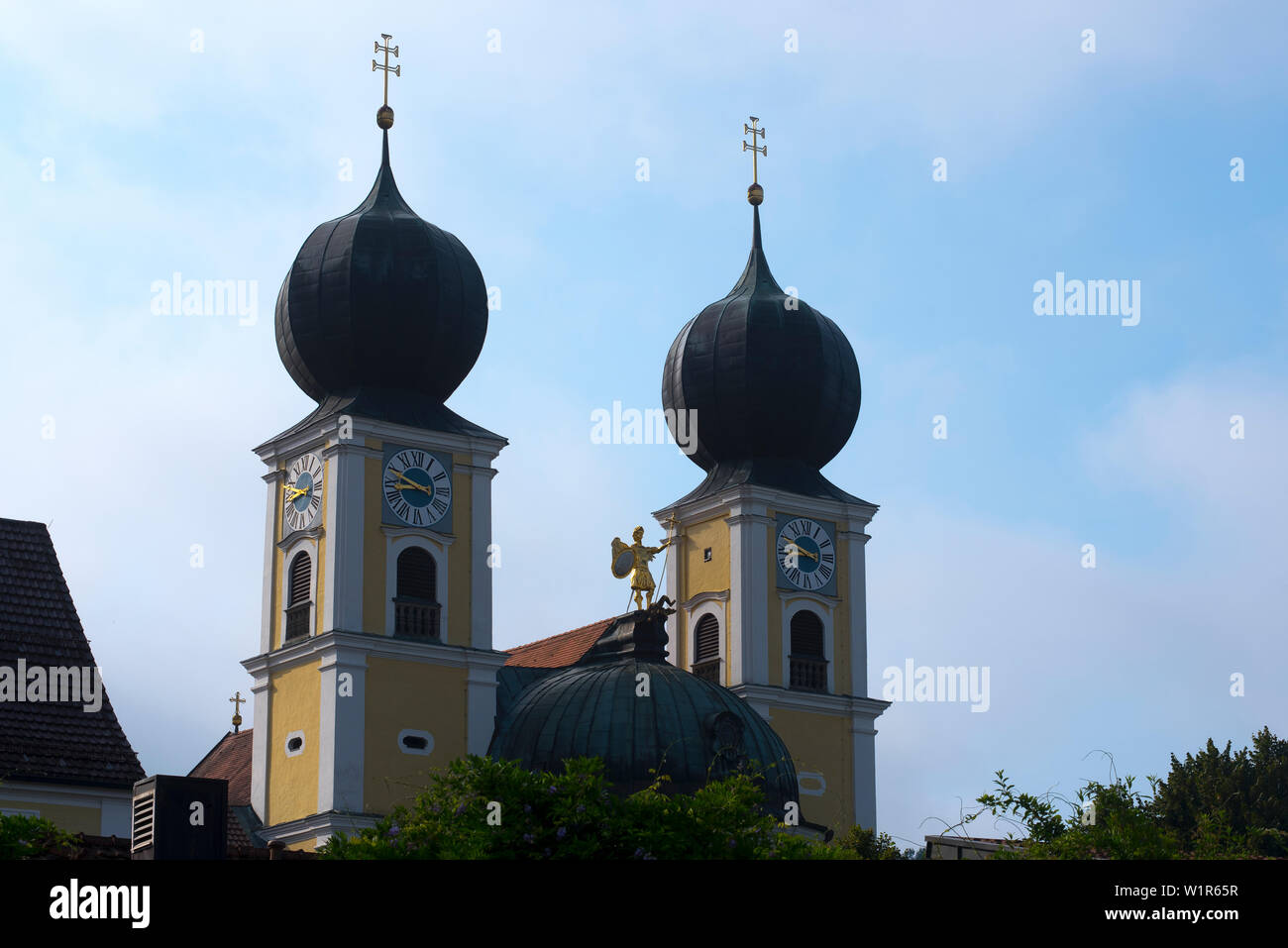 The church of the Benedictine Abbey of Metten in Metten, Lower Bavaria