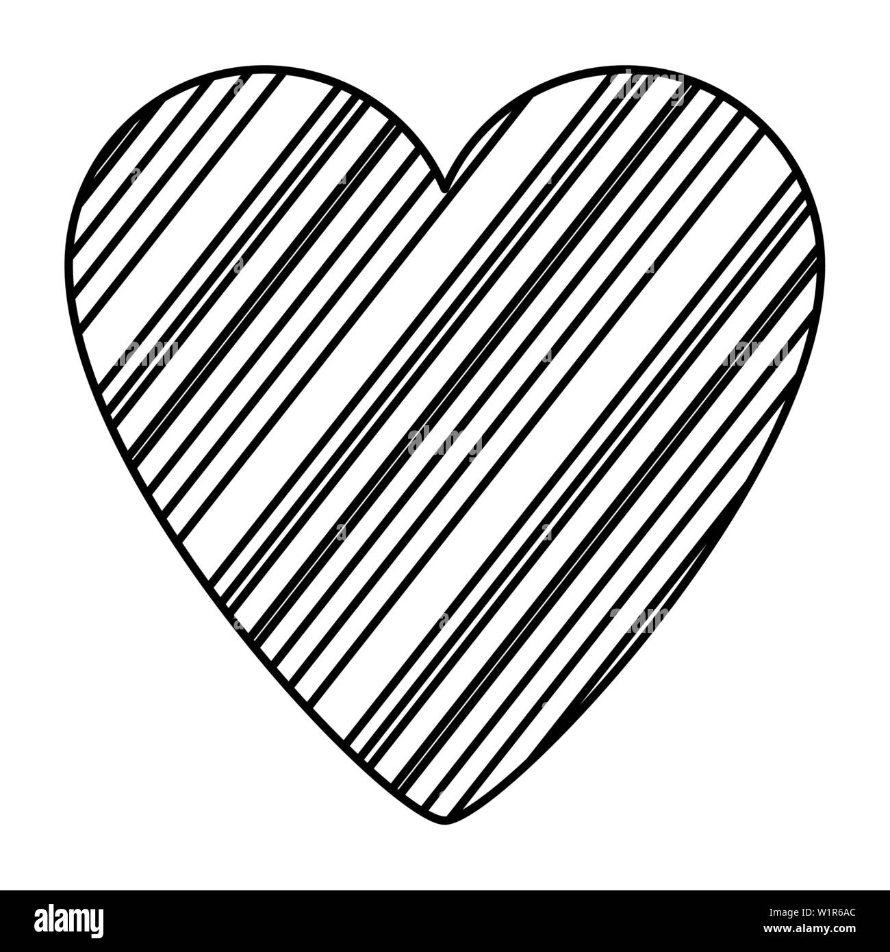 heart love silhouette isolated icon Stock Vector Image & Art - Alamy